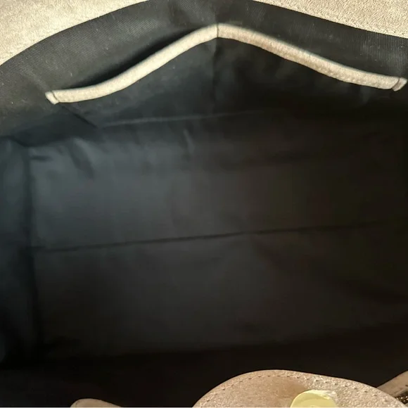 Viral Claudia Firenze Taupe Suede Leather Tote Satchel Bag NWT - Picture 8 of 8